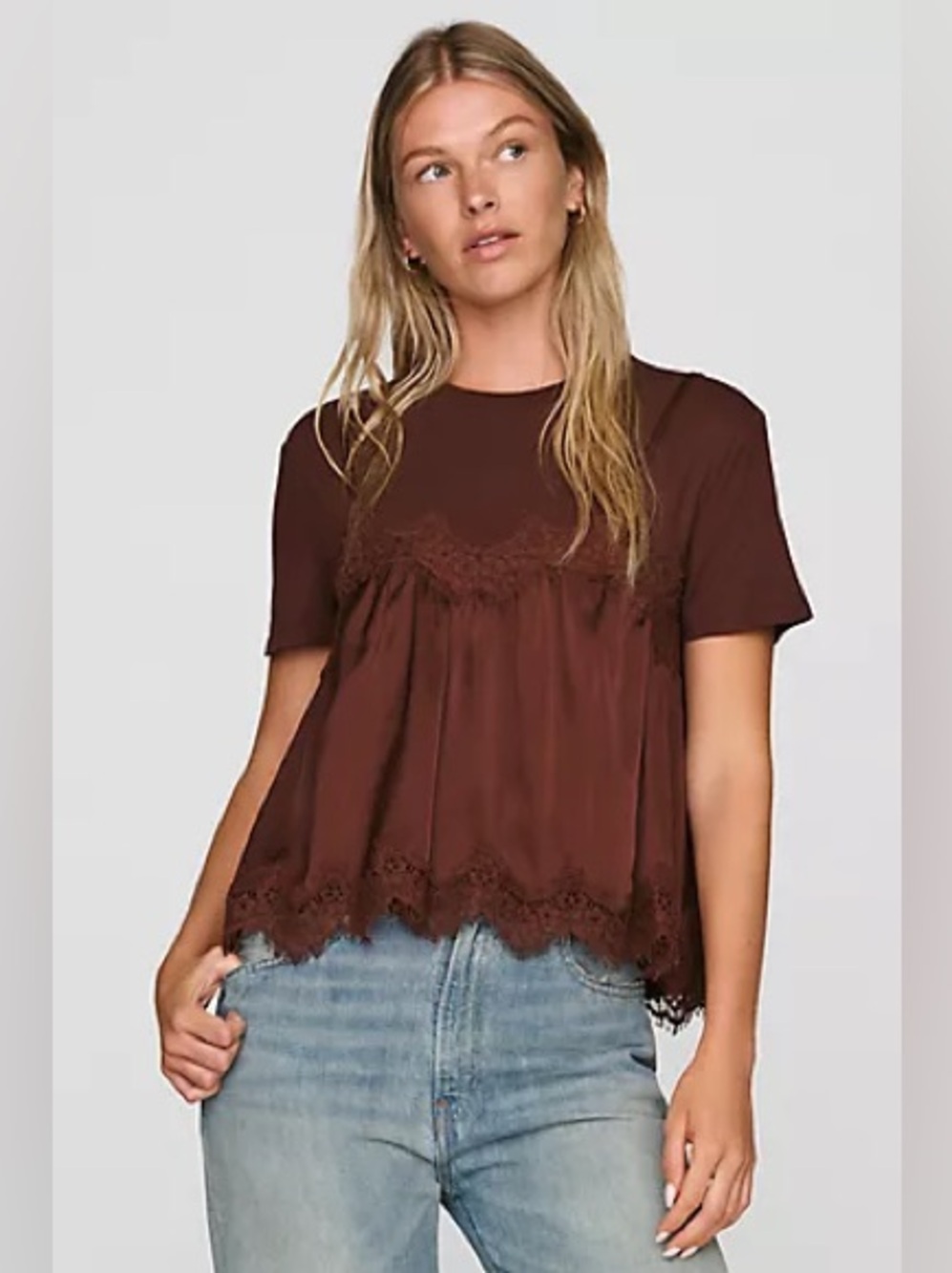 NWT Maeve Layered Twofer Tank Tee